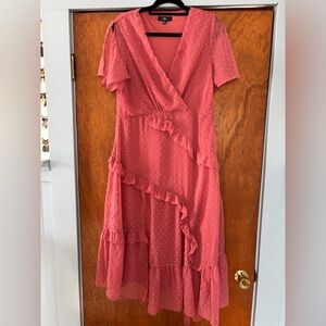 NWOT Dusty Pink Lulus Midi Dress Size XL